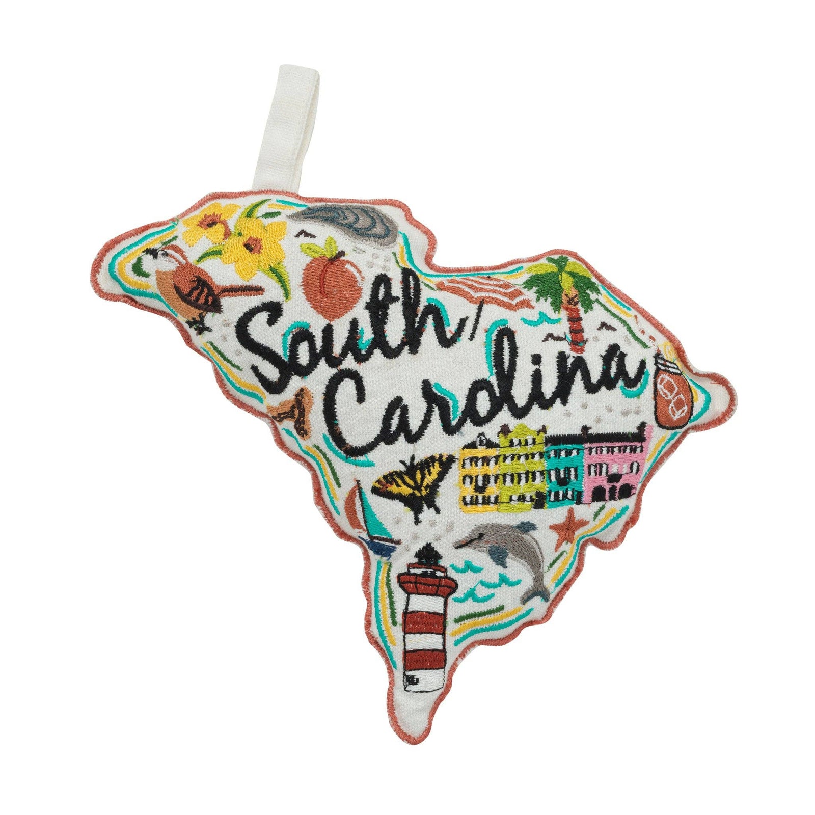 South Carolina shaped plush dog toy